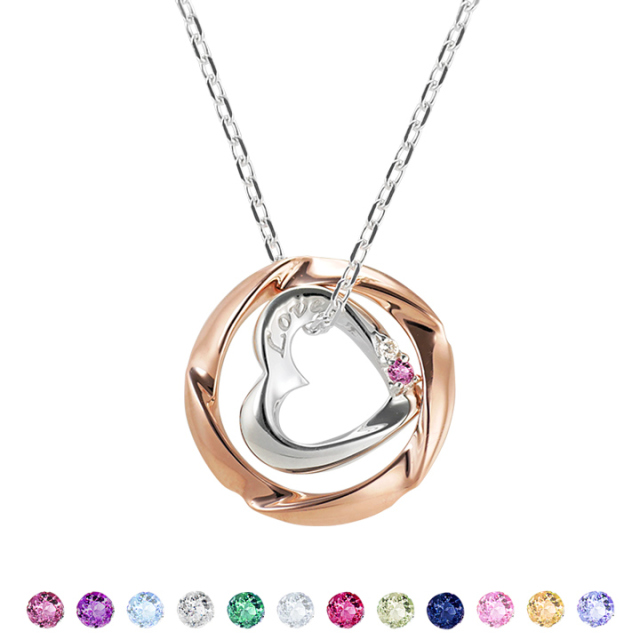 LOVERS SCENE 誕生石リングタイプネックレス