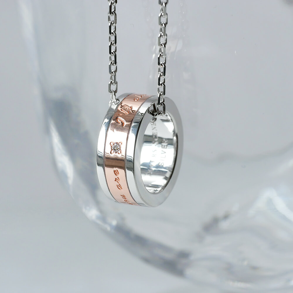 ラバーズシーン リングタイプ ダイヤモンド ペアネックレス