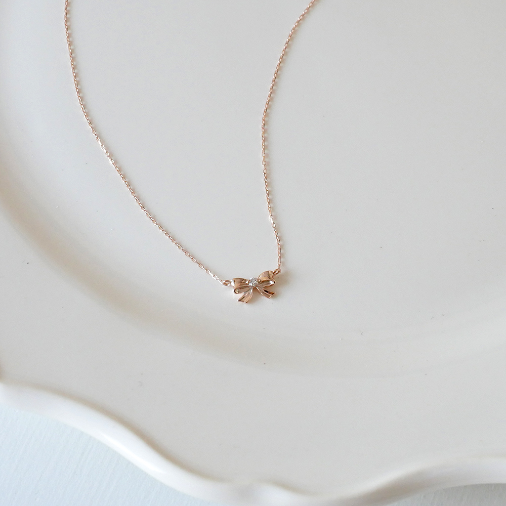 K10ピンクゴールドリボン ネックレス～Promise/約束～ LSP6002DPK