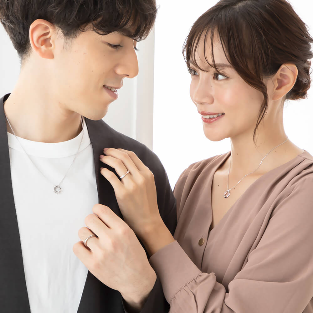 ラバーズシーン 刻印できる シルバーペアリング