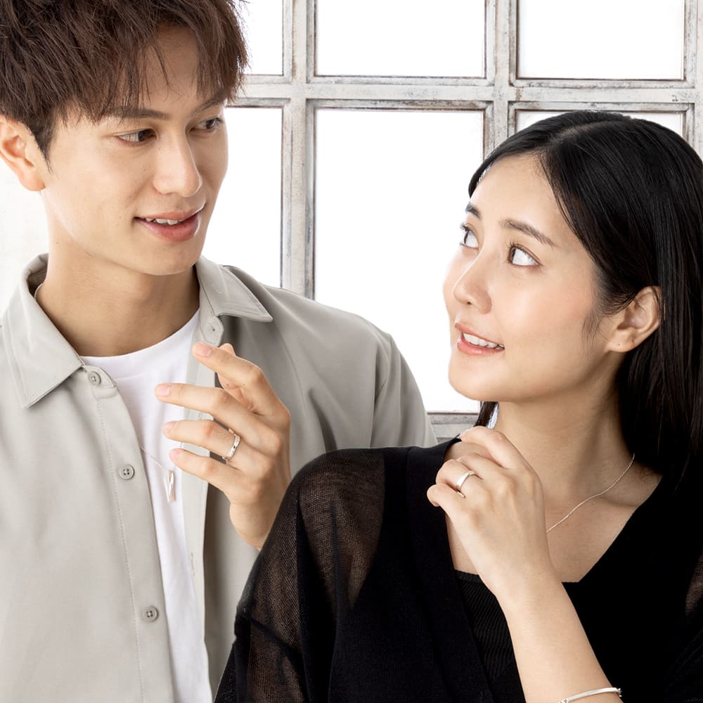 ラバーズシーン 刻印できる シルバーペアリング