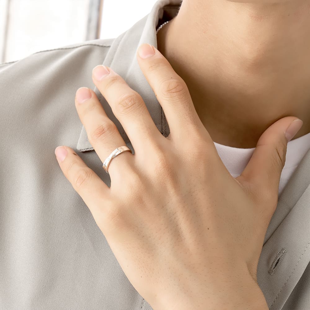 ラバーズシーン 刻印できる シルバーペアリング