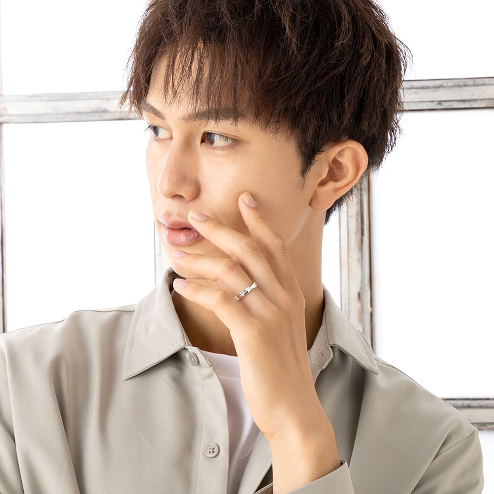 ラバーズシーン 刻印できる シルバーペアリング