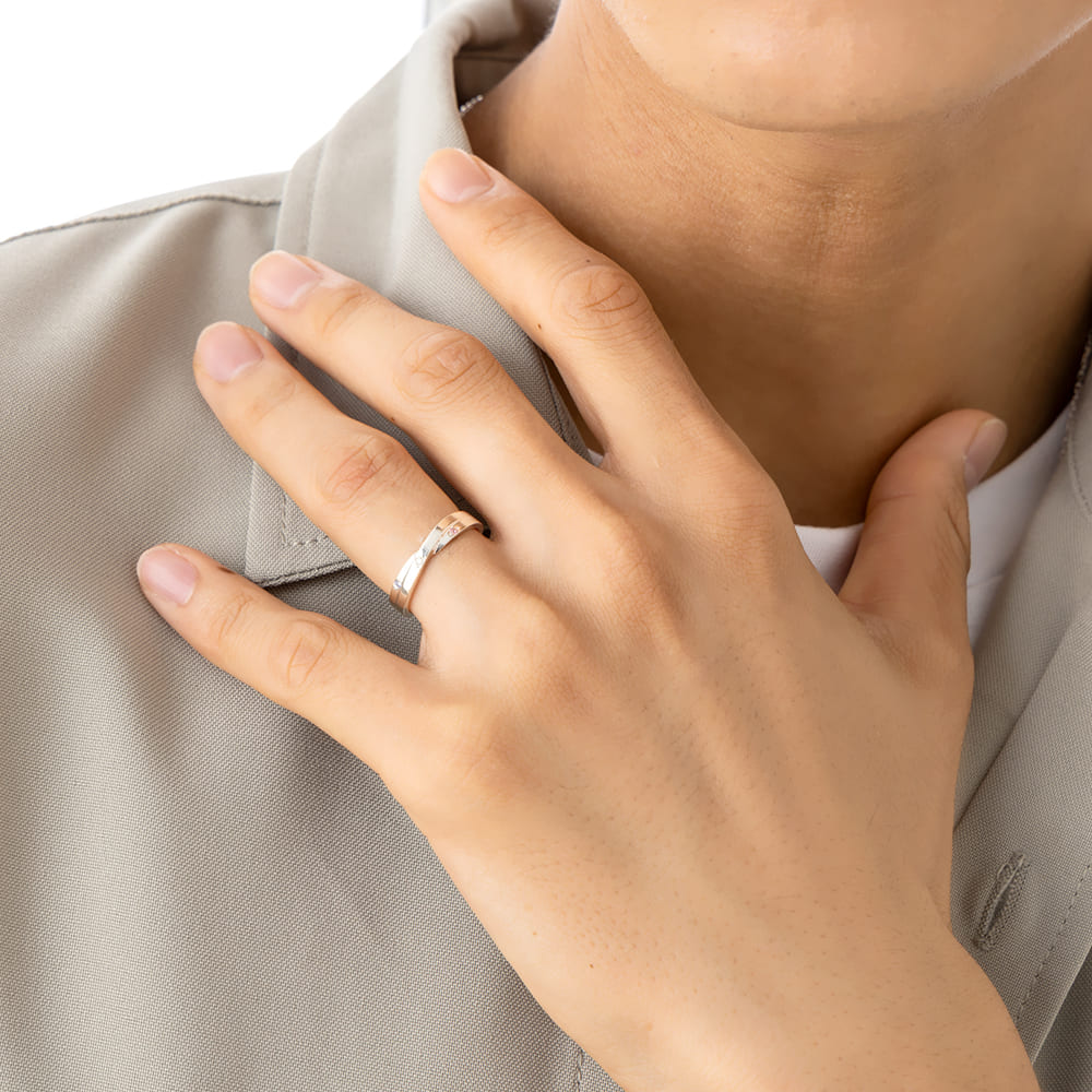 ラバーズシーン 刻印できる シルバーペアリング