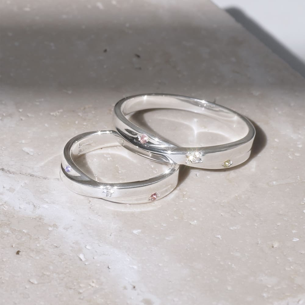 ラバーズシーン 刻印できる シルバーペアリング