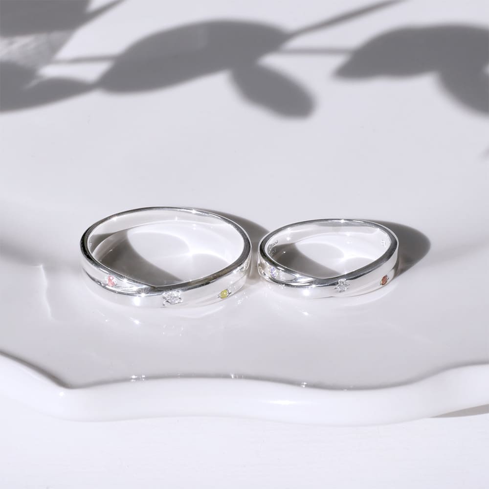 ラバーズシーン 刻印できる シルバーペアリング