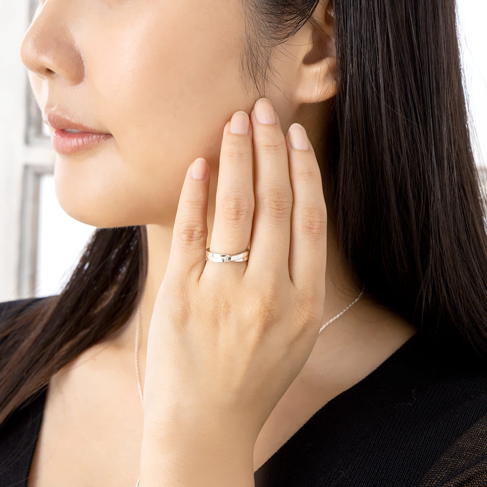 ラバーズシーン 刻印できる シルバーペアリング