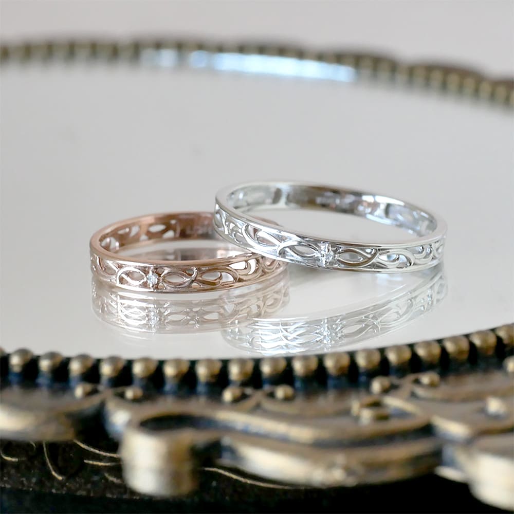 Lovers & Ring ペアリング 10金 18金 プラチナから選べる