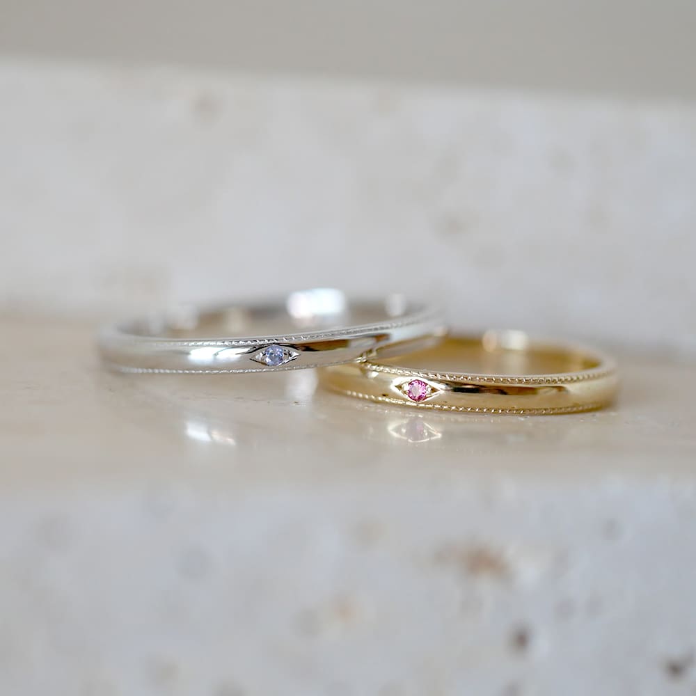 Lovers & Ring ペアリング 10金 18金 プラチナから選べる