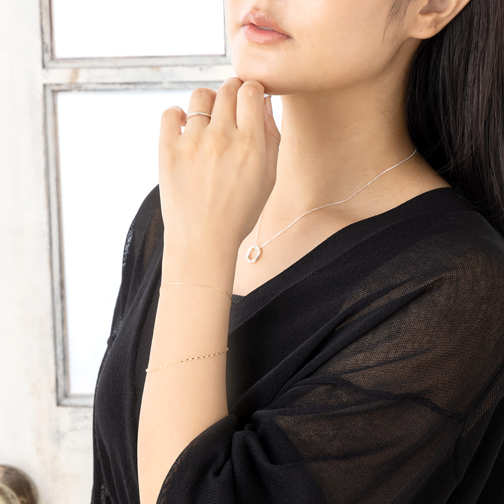 エクレアチェーン 2連ブレスレット 10金イエローゴールド RTB7008 RITA