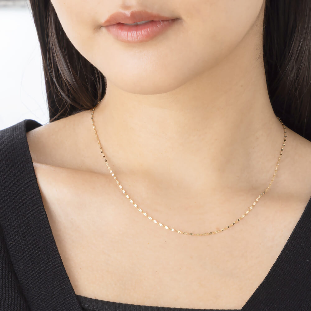 10金 18金 エクレア ゴールドチェーン K10 K18 40cm 45cm 50cm 55cm