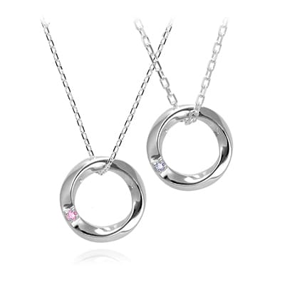 誕生石リングネックレス