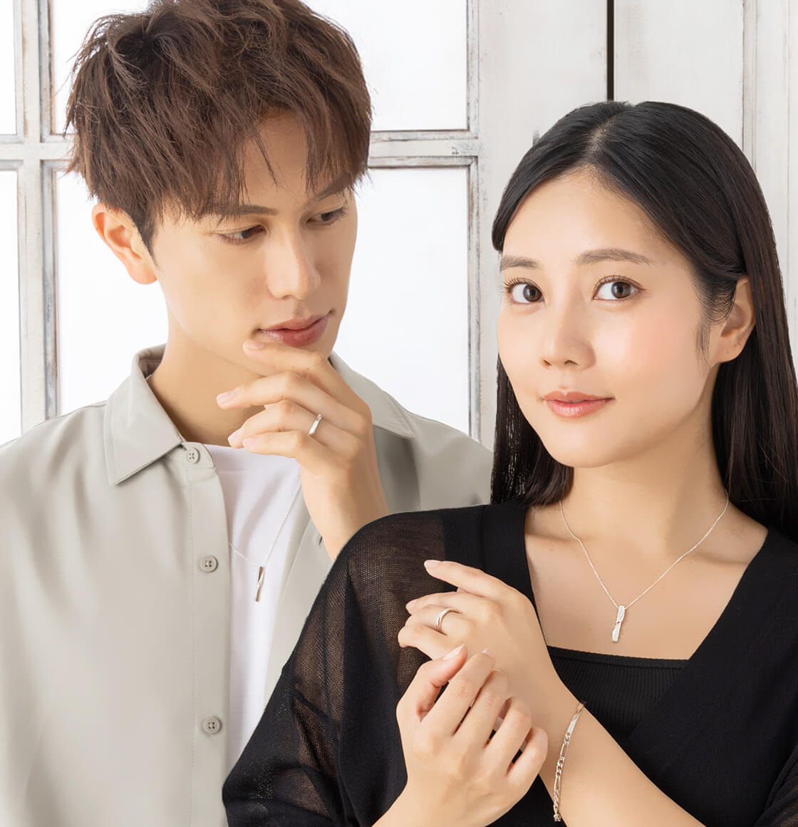 三日月天然パールネックレス&